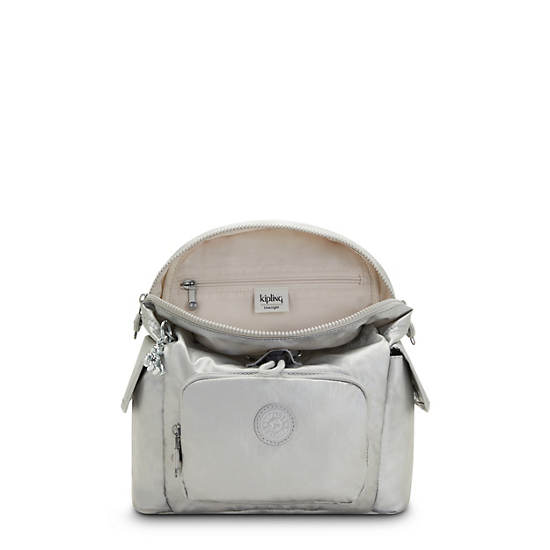 Mochilas Kipling City Pack Mini Classic Metallic Plateados | MX 1481NW